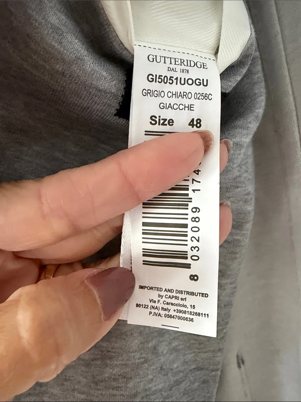 Gutteridge dal 1878 - Men's Gray Blazer  size 48 - Italian brand
